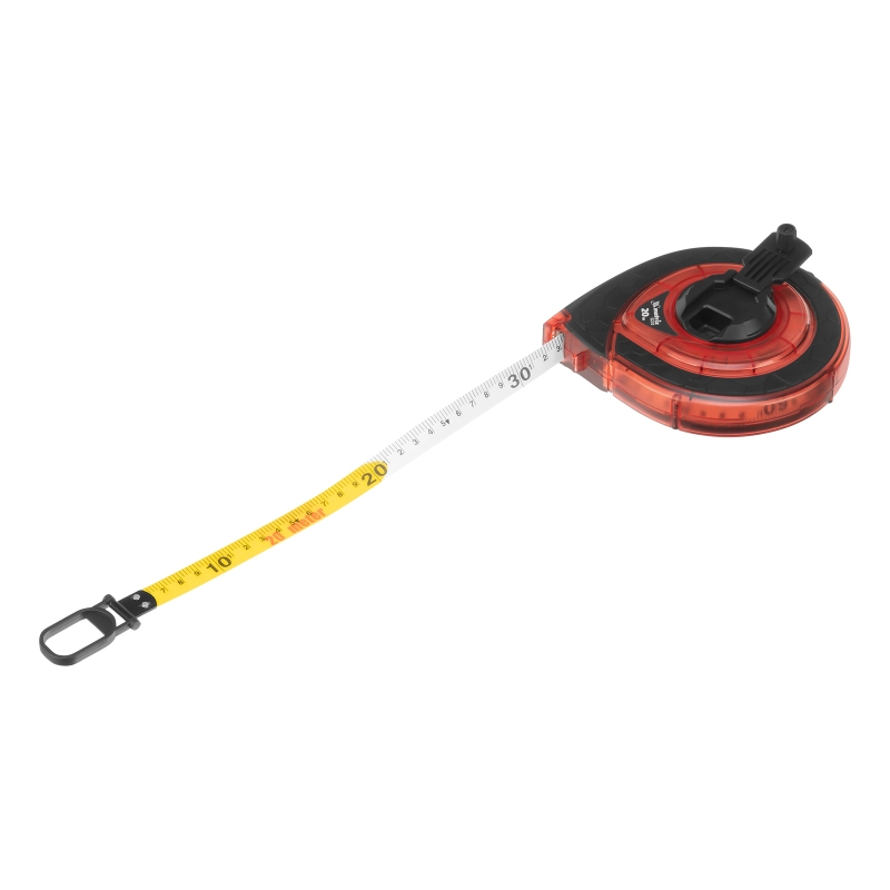 Рулетка геодезическая 20 м х 15 мм, закрытый корпус, фибергласовая лента, двусторонняя шкала, Pro Matrix (31270)