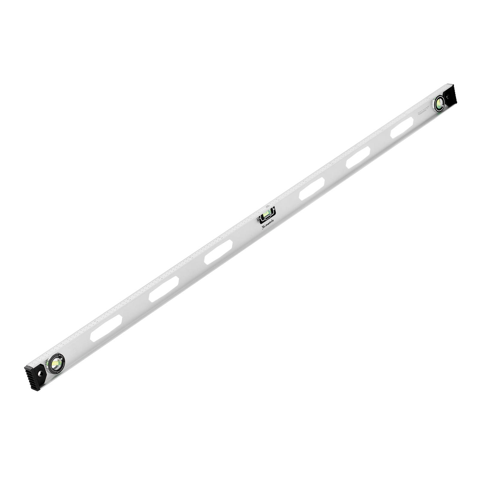 Уровень алюминиевый "Рельс", 1500 мм, 3 глазка (1 поворотный) Matrix (34035)