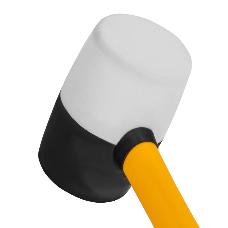 Киянка резиновая, 16 oz, черно-белая резина, фибергласовая рукоятка Denzel (7711171)