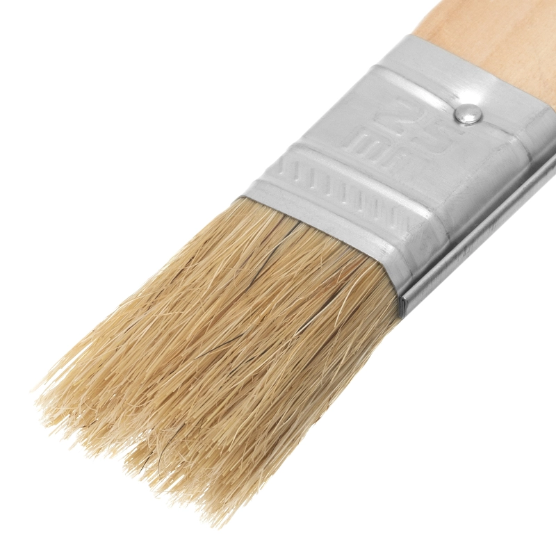 Кисть плоская "Стандарт" 1" (25 мм) натуральная щетина, деревянная ручка MTX (82520)