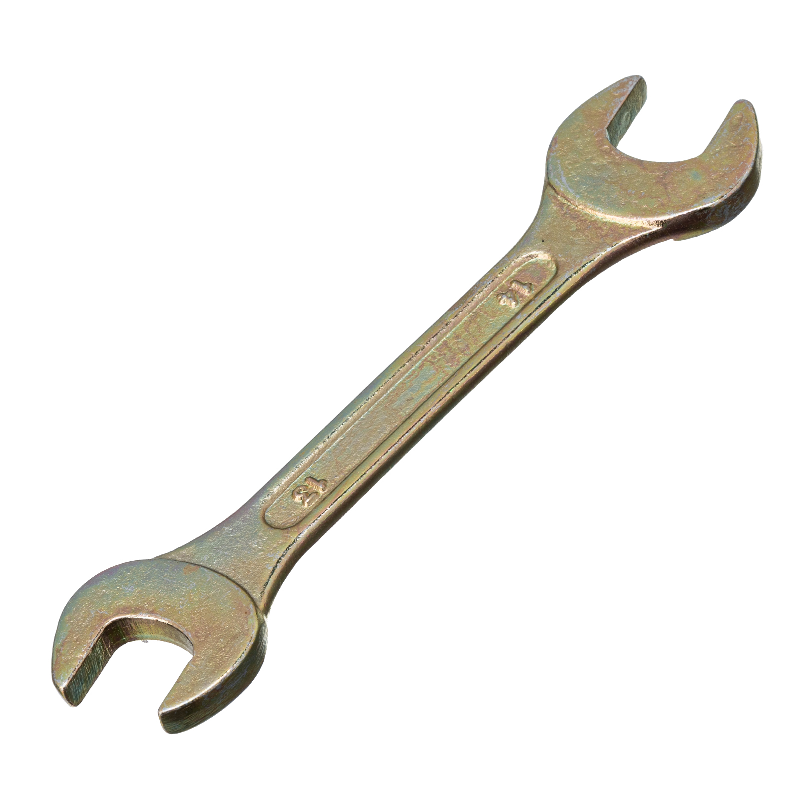 Ключ рожковый, 13 х 14 мм, желтый цинк Сибртех (14306)