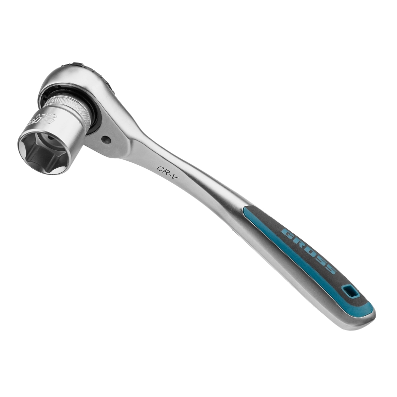 Набор торцевых головок, трещотка 120 зубьев, 1/2", 1/4", CrV, 41 предмет Gross (14143)