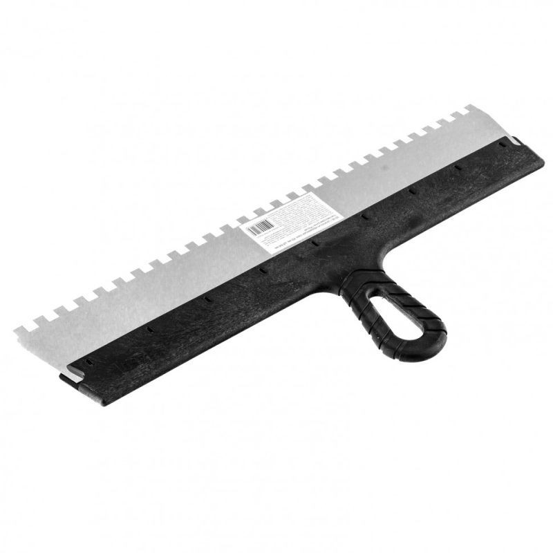 Шпатель из нержавеющей стали, 450 мм, зуб 8 х 8 мм, пластмассовая ручка Sparta (85146)