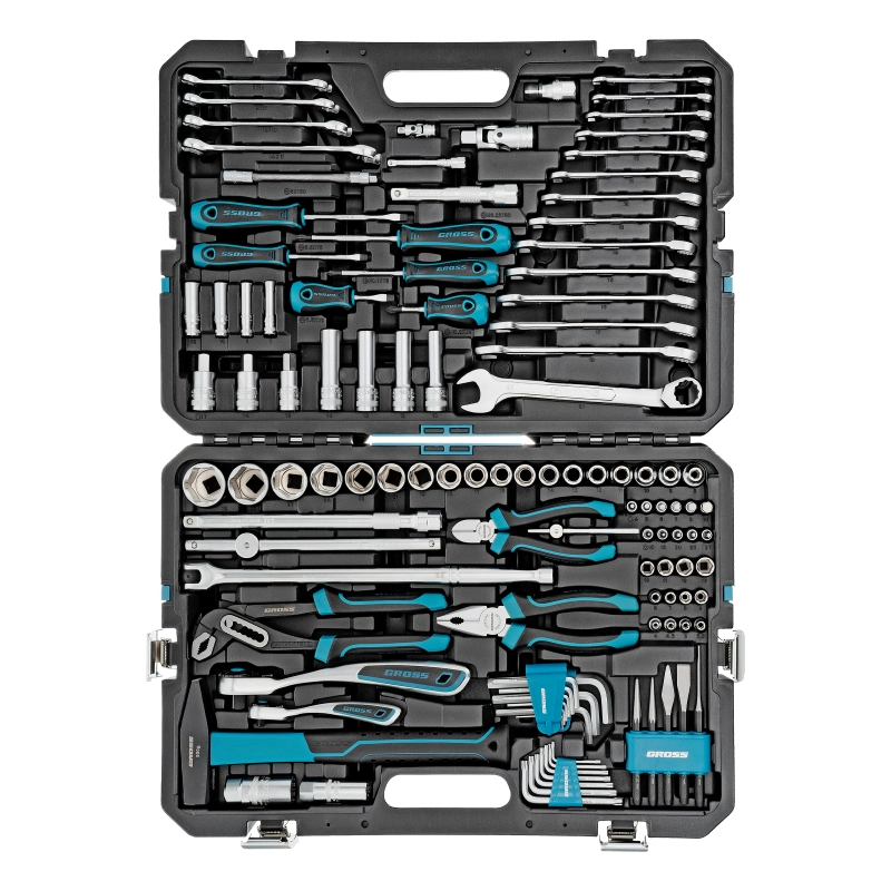 Набор инструментов, 1/4", 1/2", CrV, 120 зубьев, 115 предметов Gross (14152)