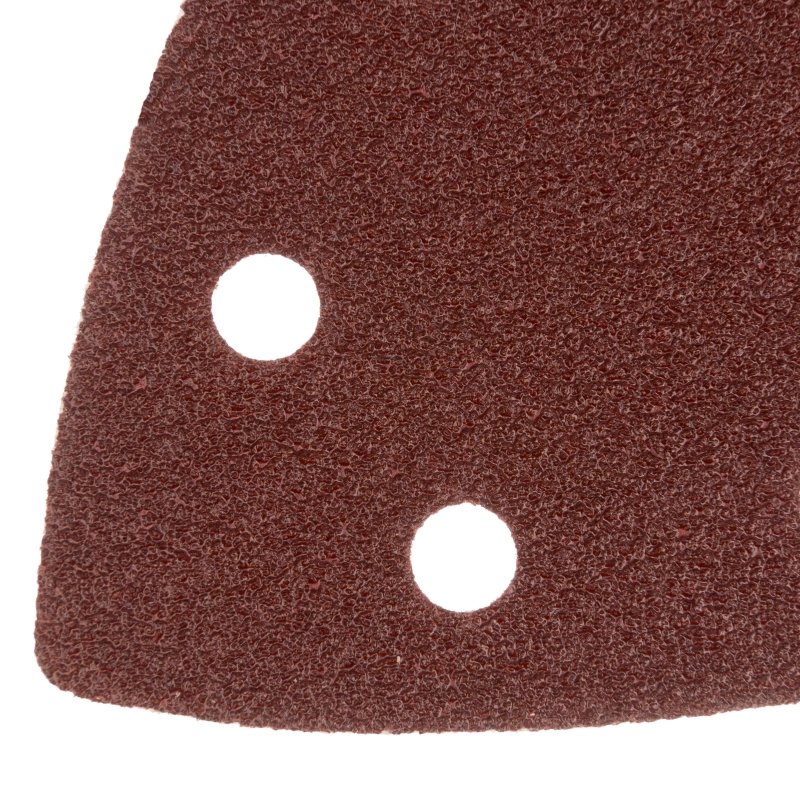 Треугольник абразивный на ворc. подложке под "липучку", перф., P 80, 150х150х100 мм, 5 шт. Denzel (738597)