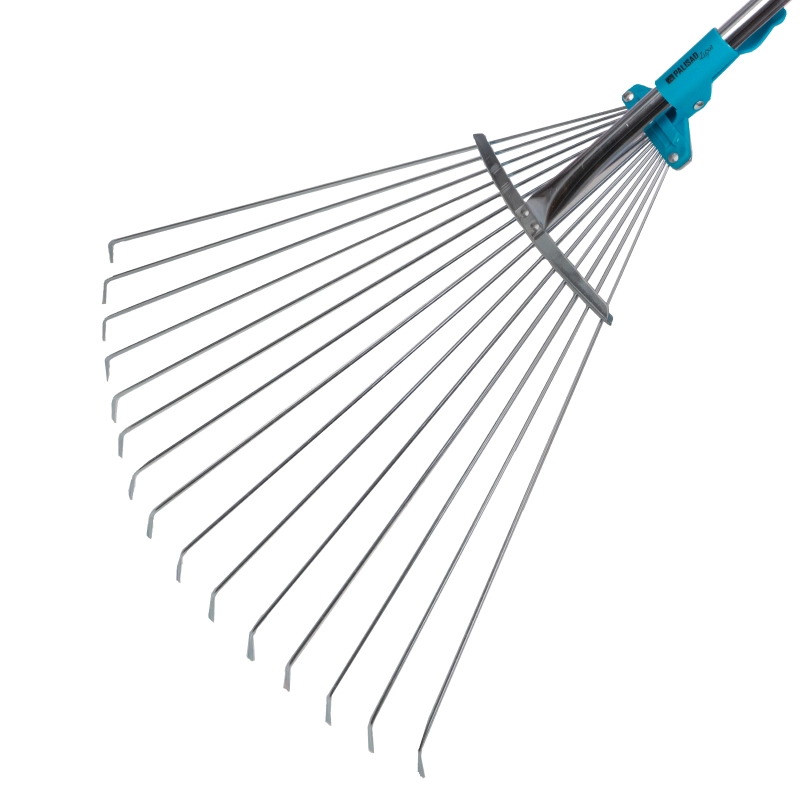 Грабли веерные стальные, 190 - 600 х 790 - 1620 мм,15 зубьев, раздвижные,стальной черенок, Luxe, Palisad (61787)