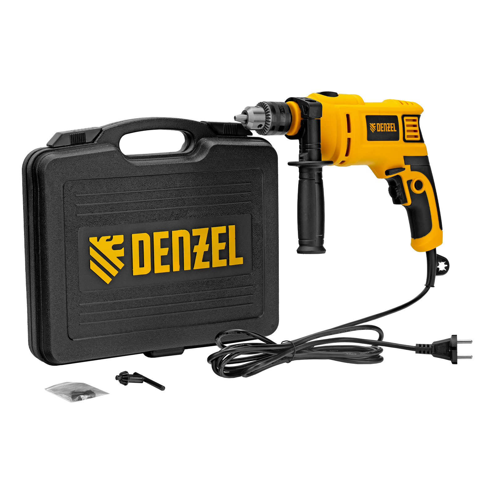 Дрель ударная ID-750, 750 Вт, 0-3000 об/мин, 48000 уд/мин Denzel (26307)