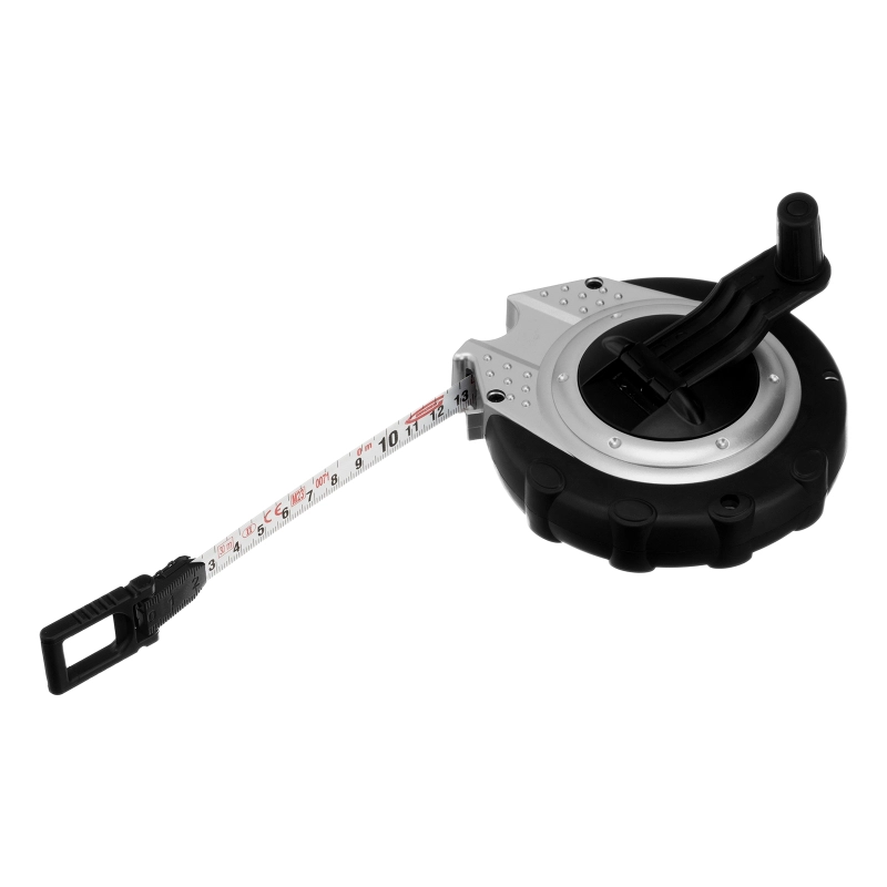 Рулетка геодезическая 30 м х 13 мм, закрытый корпус, металлическая лента, нейлон Gross (31252)