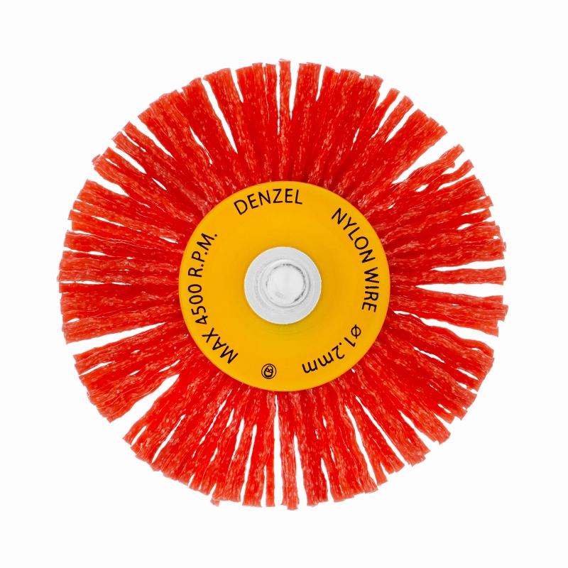 Щетка для дрели, 65 мм, Плоская, со шпилькой, нейлоновая щетина Denzel (74433)