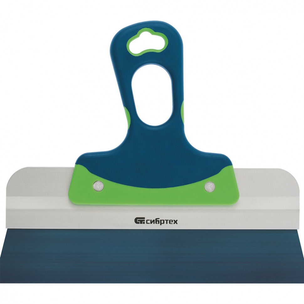 Шпатель фасадный, колоризованная пружинная сталь 65 г, 200 мм,  двухкомпонентная ручка Сибртех (85552)