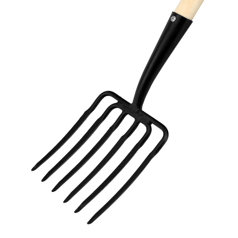 Вилы 6 - и рогие, копальные, 195х220х1320 мм, кованые, деревянный черенок, Арти, (63805)