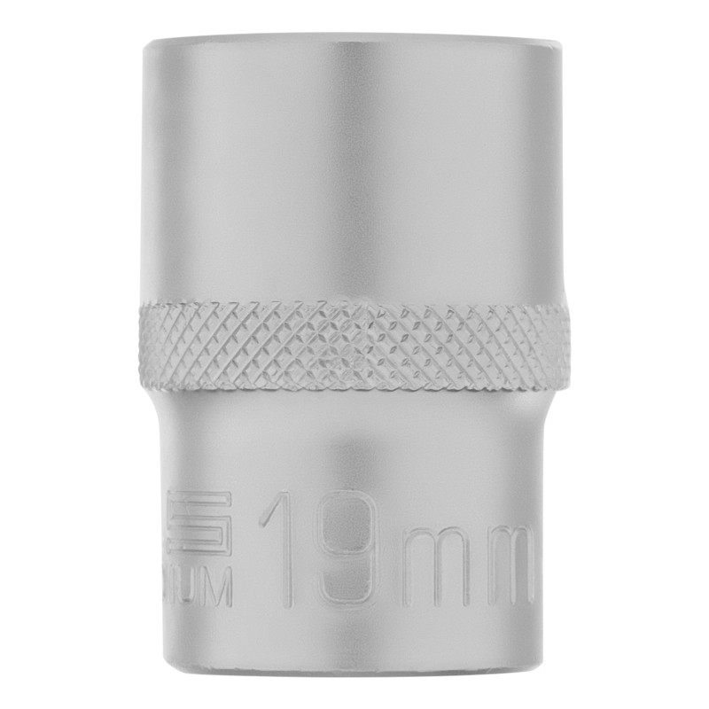 Головка торцевая, 19 мм, шестигранная, CrV, под квадрат 1/2 Stels (13830)