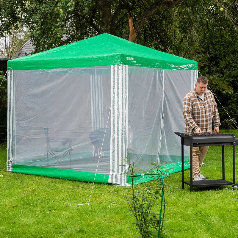 Тент садовый с москитной сеткой, 2.5 х 2.5/2.4, Camping Palisad (69520)