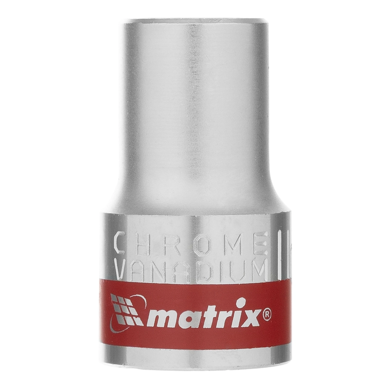 Головка торцевая, 11 мм, шестигранная, CrV, под квадрат 1/2, хромированная Matrix (13111)