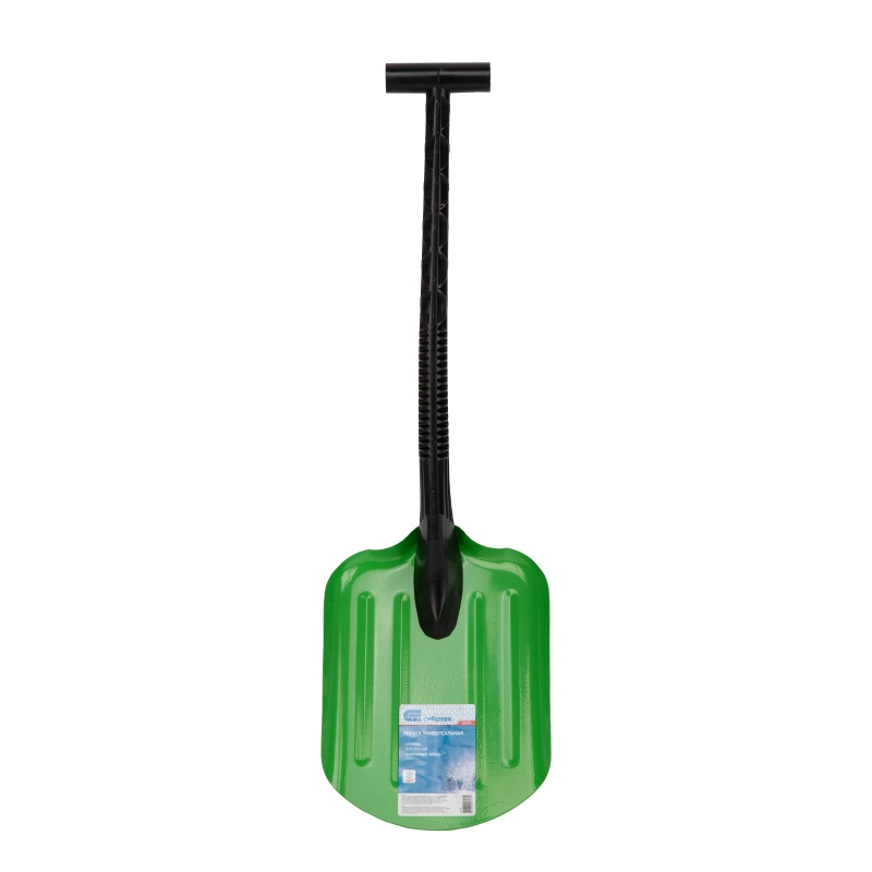 Лопата универсальная стальная, 205 х 280 х 640 мм, пластиковый черенок, Сибртех (61623)