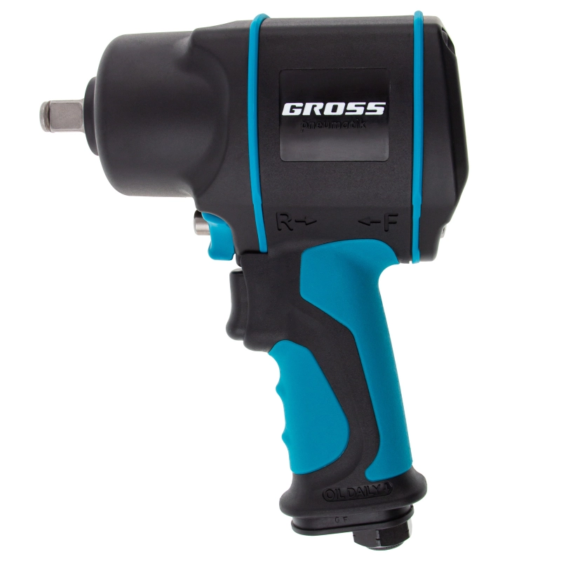 Гайковерт пневматический ударный G1285, 1/2, Twin Hammer, 1220Нм, 6500 об/мин, композитный Gross (57442)