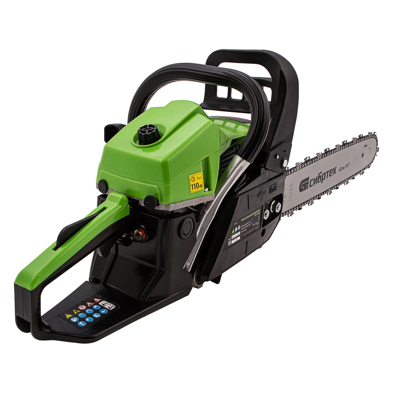 Пила цепная бензиновая БП-4540, 45 см3, шина 40 см, шаг 0.325, паз 1,5 мм, 64 звена Сибртех (95208)