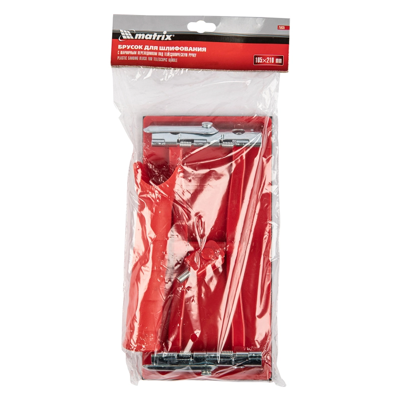 Брусок для шлифования 105 х 210 мм с шарнирным переходником под телескопическую ручку Matrix (75835)