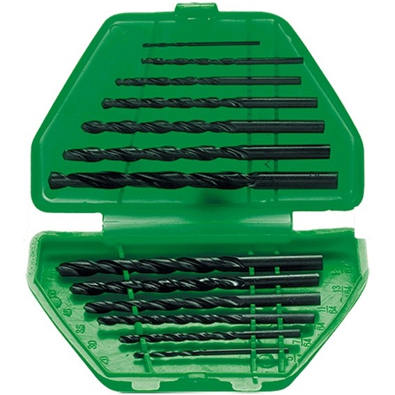 Набор сверл по металлу, 1.5-6.5 мм, (через 0.5 мм) 13 шт, пластиковый бокс, цилиндрический хвостовиковик Sparta (723455)