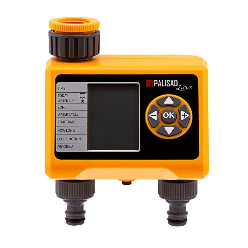 Таймер для полива на 2 линии, электронный Palisad Luxe (66199)