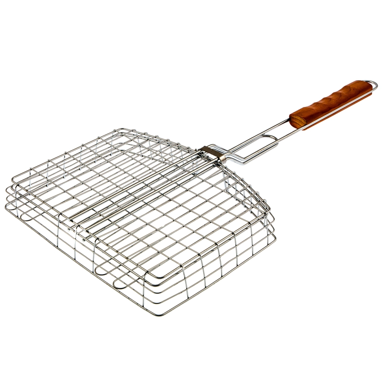 Решетка гриль 305 х 235 х 55 мм, объемная, хромированная Camping Palisad (69559)