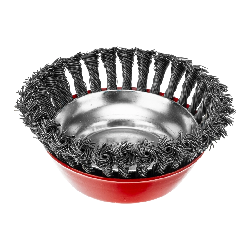 Щетка для УШМ, 150 мм, М14, "чашка", крученая проволока 0.8 мм Matrix (74626)