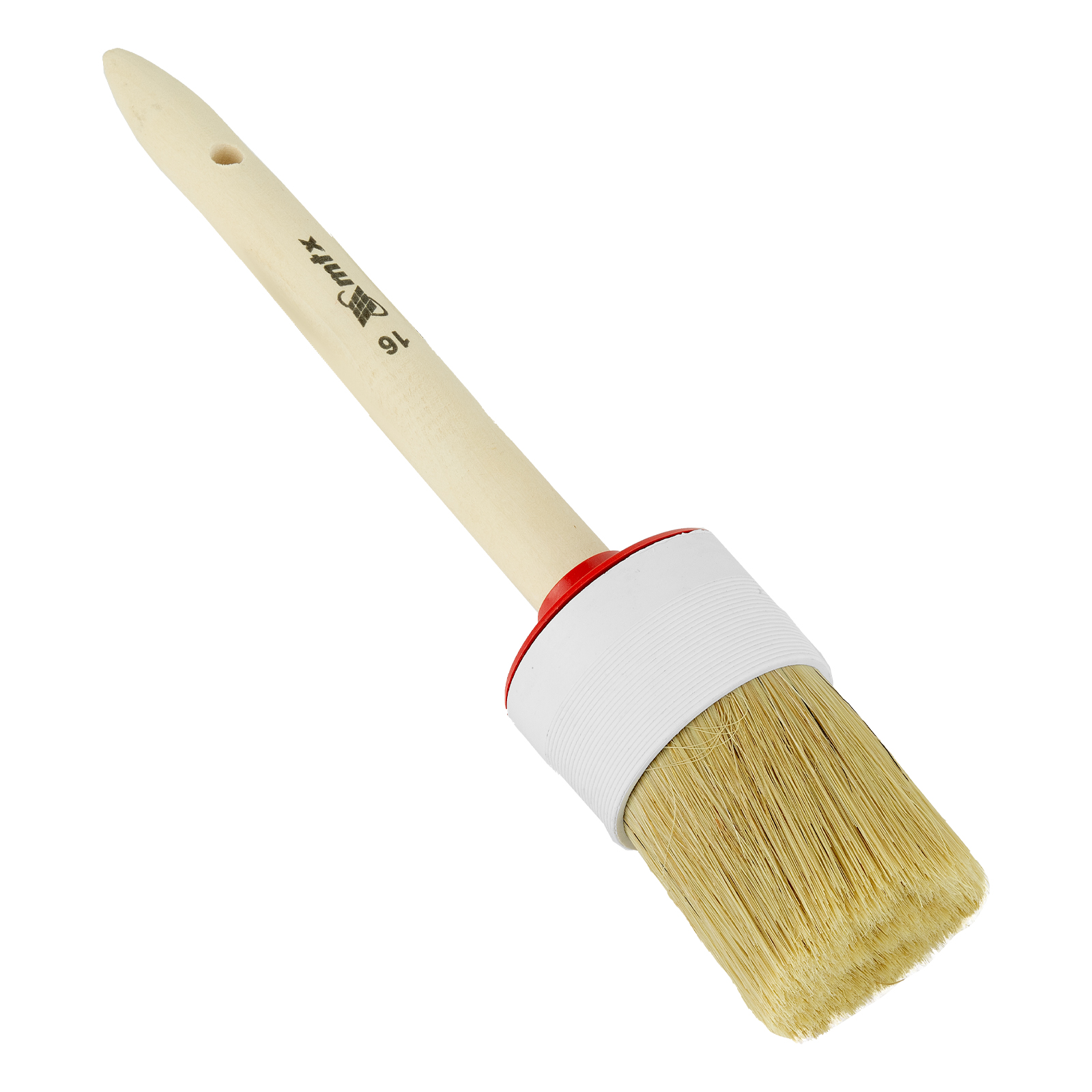 Кисть круглая №16 (55 мм) натуральная щетина, деревянная ручка MTX (82086)