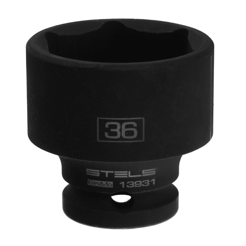 Головка ударная шестигранная, 36 мм, 1/2, CrMo Stels (13931)