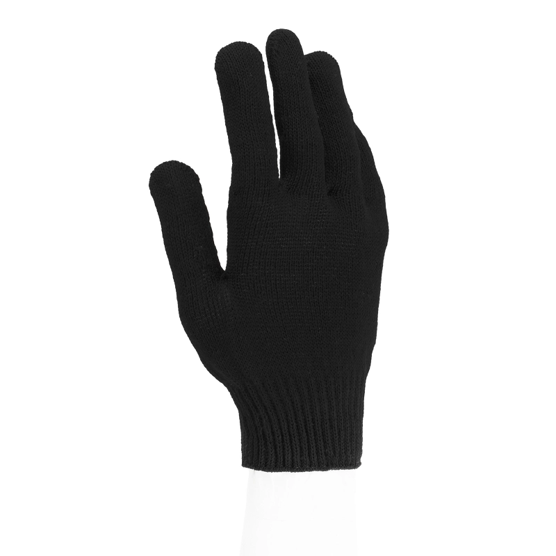 Перчатки трикотажные, ПВХ-покрытие "Точка", 10 класс, черные (67855)