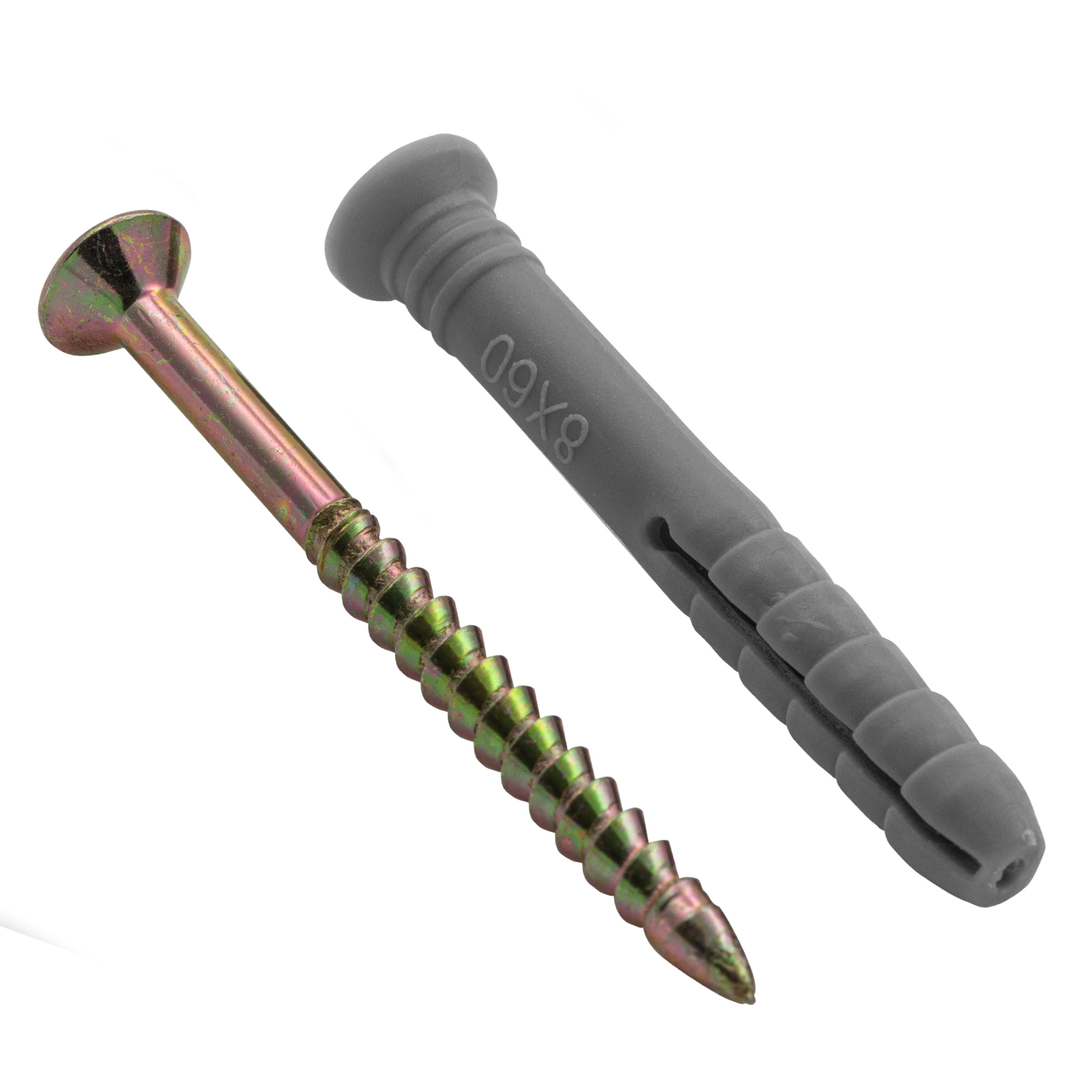 Дюбель-гвоздь полипропиленовый с потайным бортиком 8 х 60 мм, 100 шт Сибртех (42132)