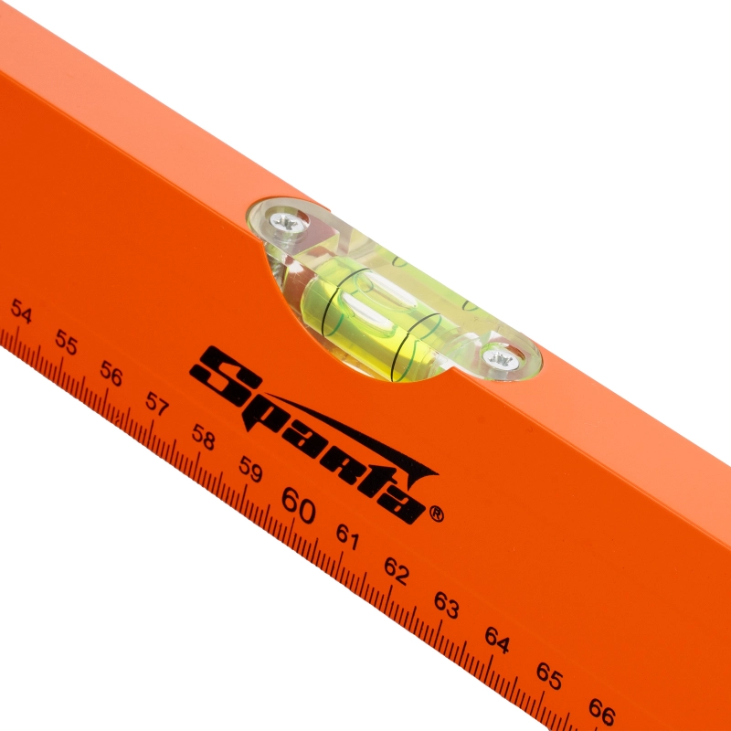 Уровень алюминиевый, 1200 мм, 3 глазка, желтый, линейка Sparta (330325)