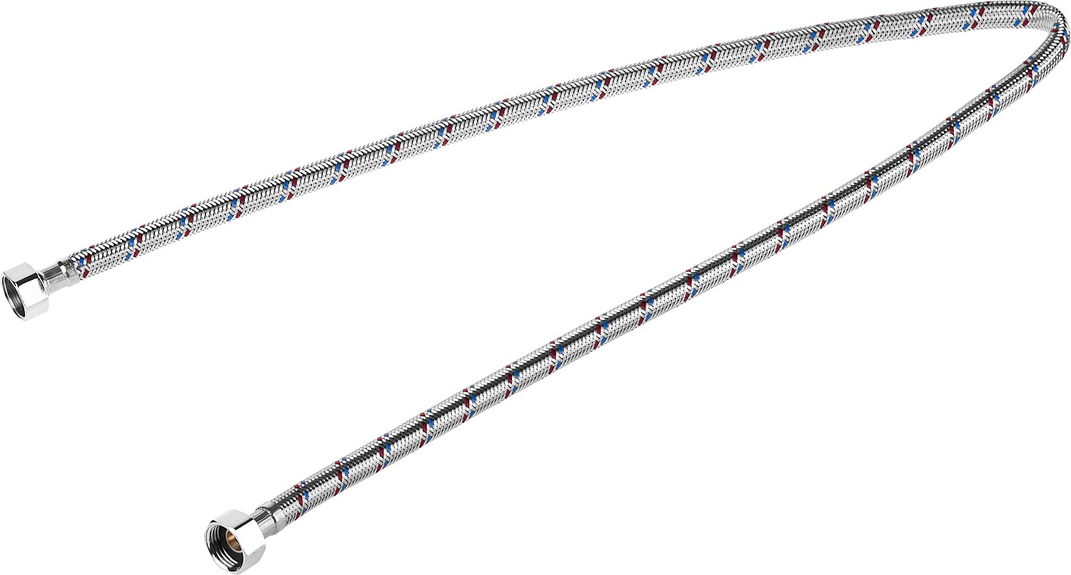 ЗУБР 1/2″, 1 м, гайка-гайка, гибкая подводка для воды (51005-G/G-100)