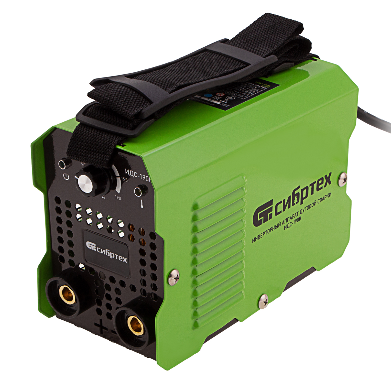 Инверторный аппарат дуговой сварки ИДС-190K, 190 А, ПВ 80%, диаметр электрода 1,6-4 мм Сибртех (94394)