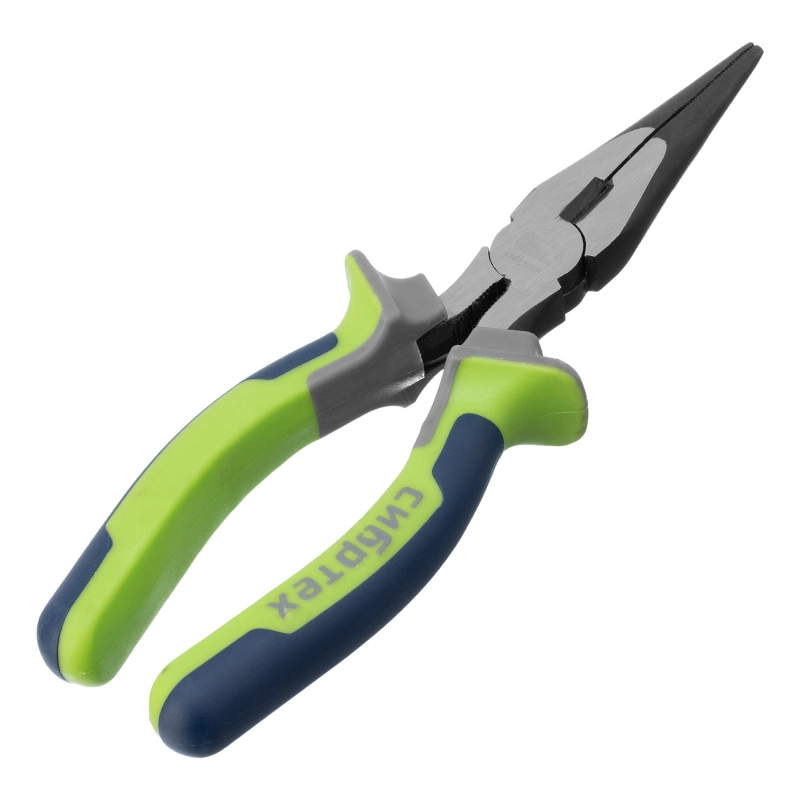 Длинногубцы прямые, 200 мм, трехкомпонентные рукоятки Сибртех (17115)