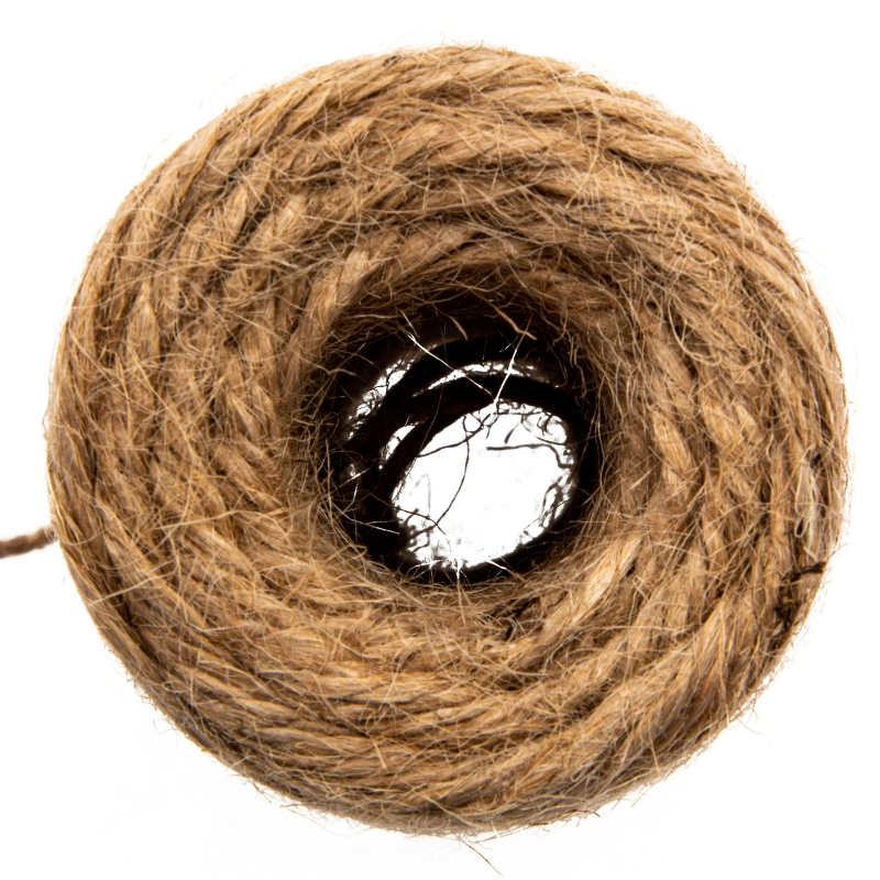 Шнур банковский джутовый 100 м, сменный блок, вес 120 гр +- 10%, Сибртех (94157)