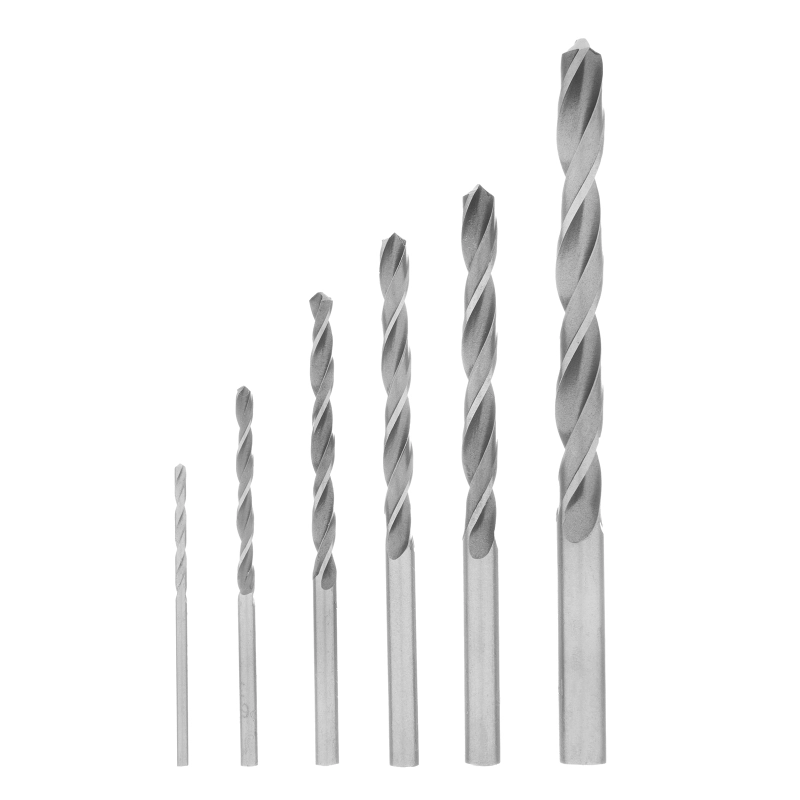 Набор сверл по металлу, 2-8 мм, 6 шт, Р6М5, пластиковый кейс, Сибртех (72348)