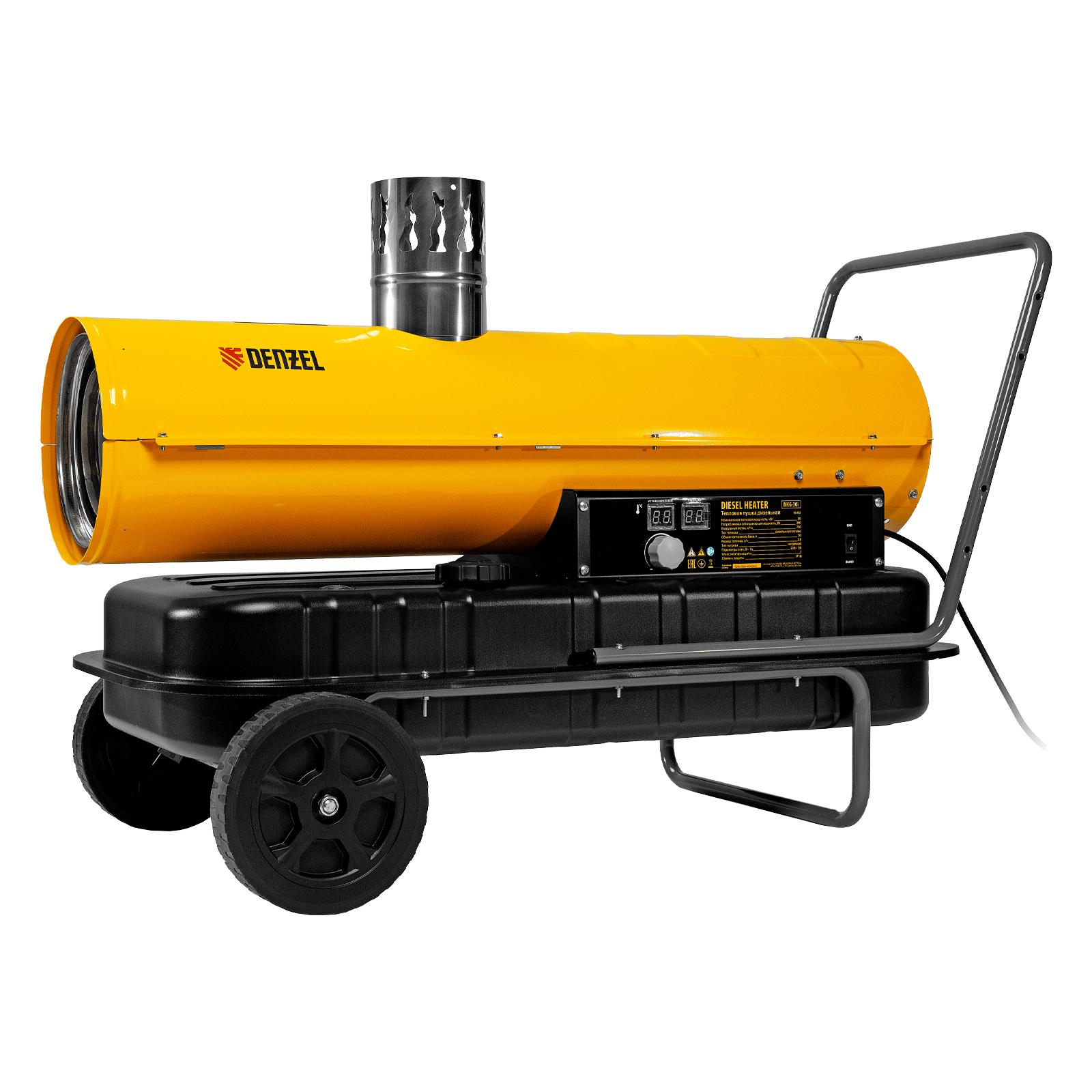 Дизельная тепловая пушка NHG-30i, 30 кВт, 750 м3/ч, непрямой нагрев, цифровой термостат Denzel (96492)