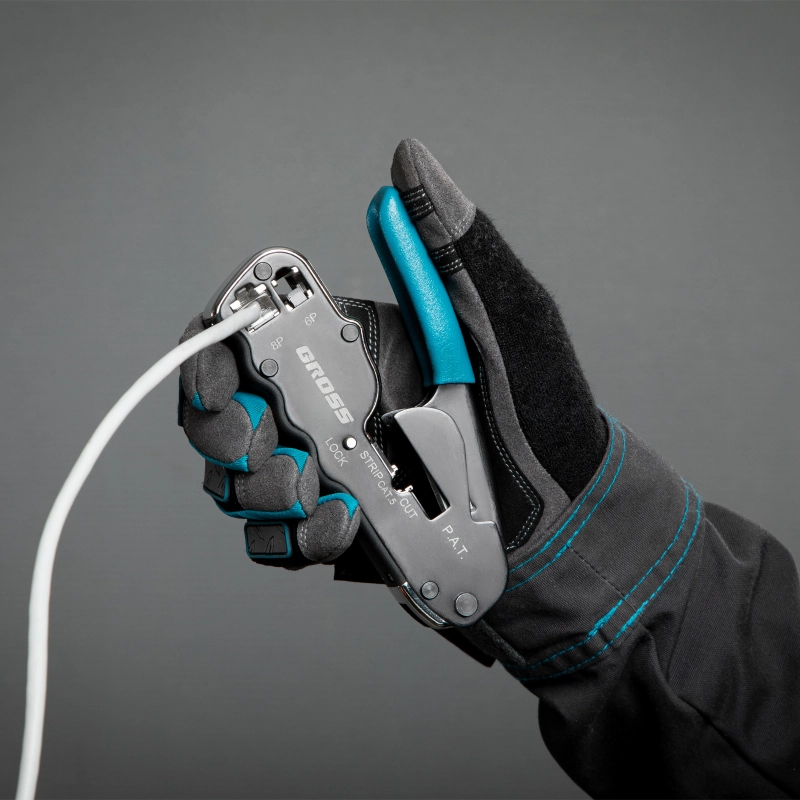 Клещи для обжима телефонных и компьютерных клемм RJ45, 8P и RJ11/12, 6P, компактный размер, CAT5 Gross (17723)