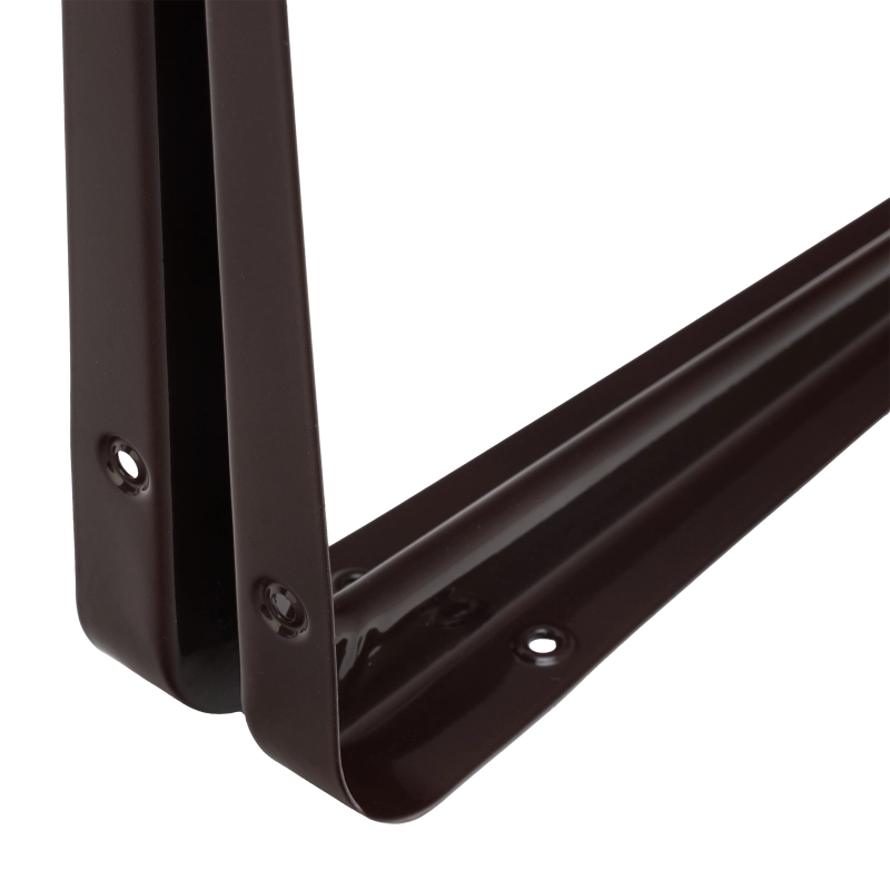 Кронштейн угловой с ребром, 350 х 400 мм, коричневый, / Сибртех (94029)