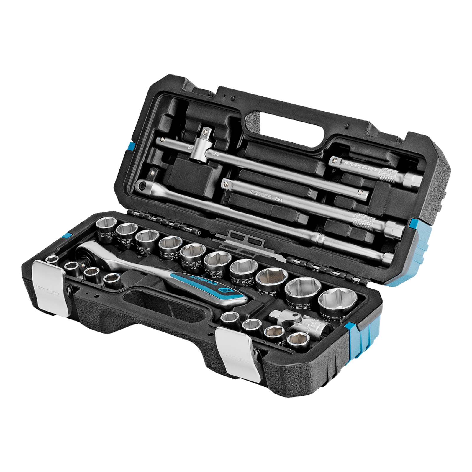 Набор инструментов, 1/2", CrV, 120 зубьев, 24 предмета Gross (14147)