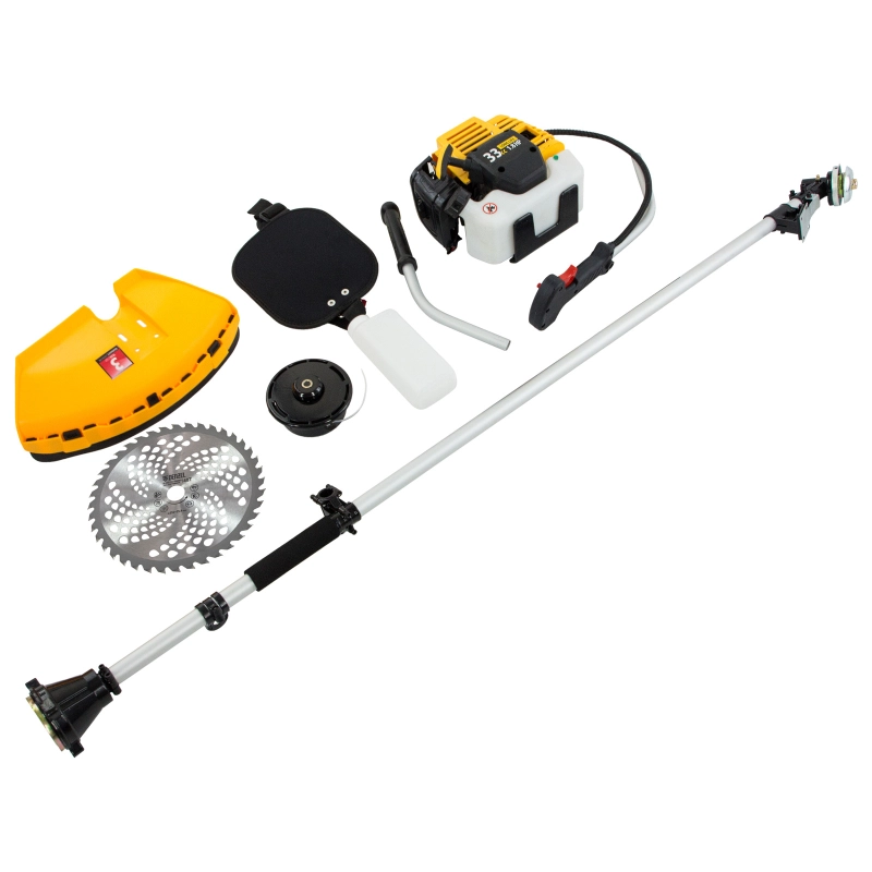 Триммер бензиновый DT 33, 33 см3, 1.8 л. с, неразъемная штанга, состоит из 2 частей Denzel (96222)