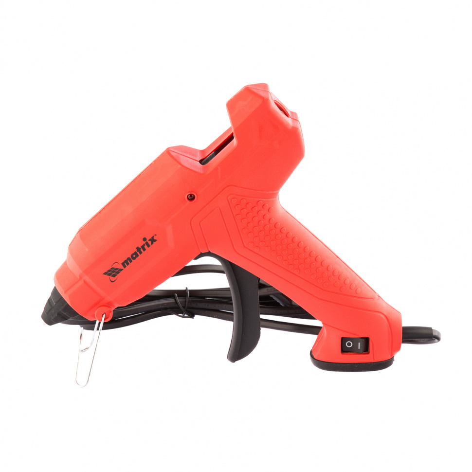 Клеевой пистолет, 11 мм, 30 (160) Вт, 18 г/мин, выключатель и индикатор напряжения Matrix (93006)