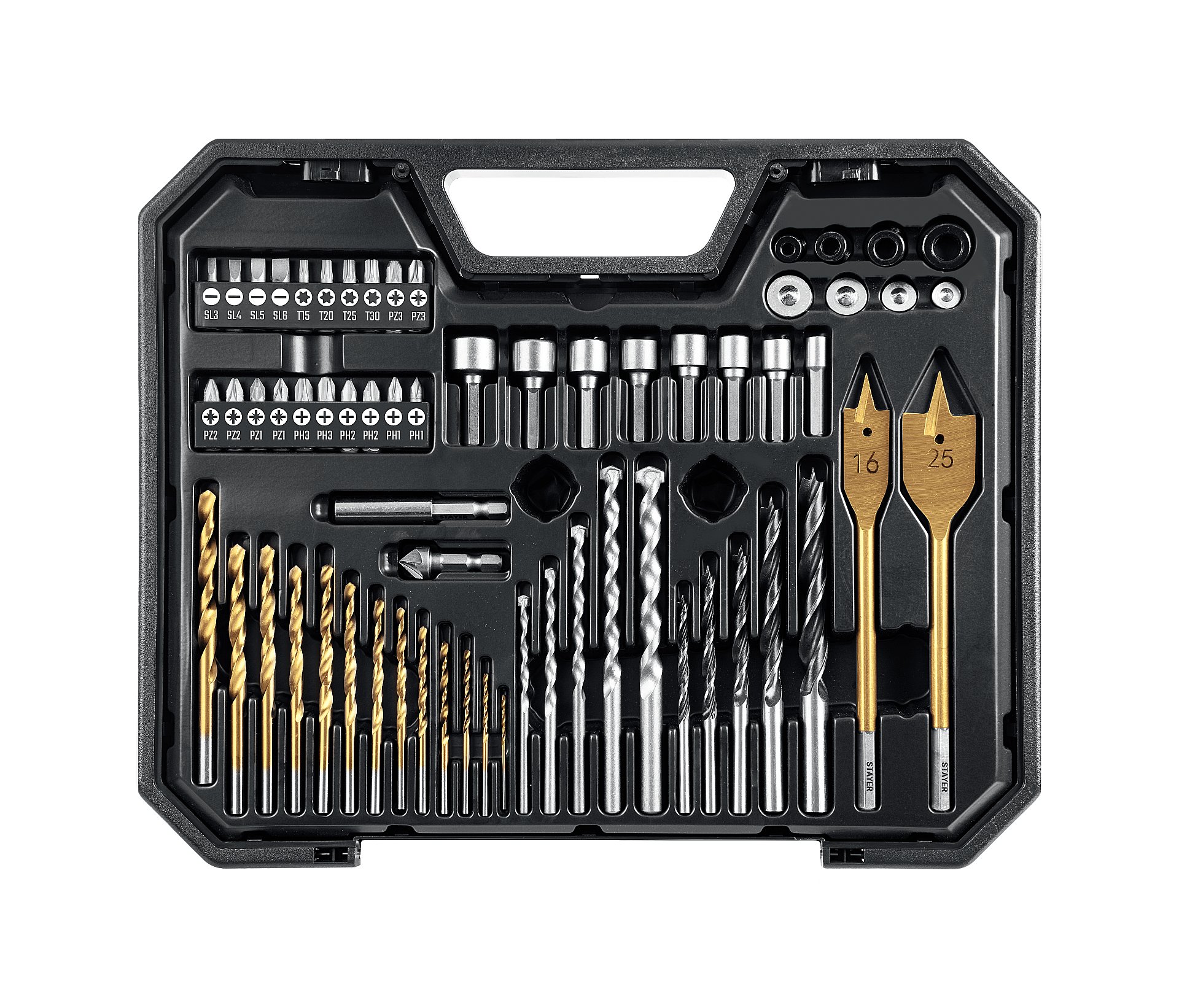 STAYER Unix-63, универсальный комбинированный набор, 63 предмета (29720-H63)