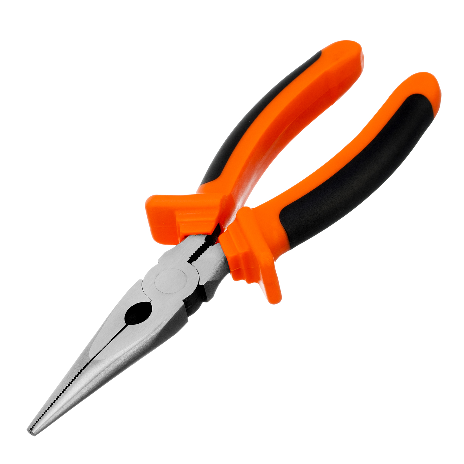 Длинногубцы прямые, Comfort, 200 мм, шлифованные, двухкомпонентные рукоятки Sparta (17169)