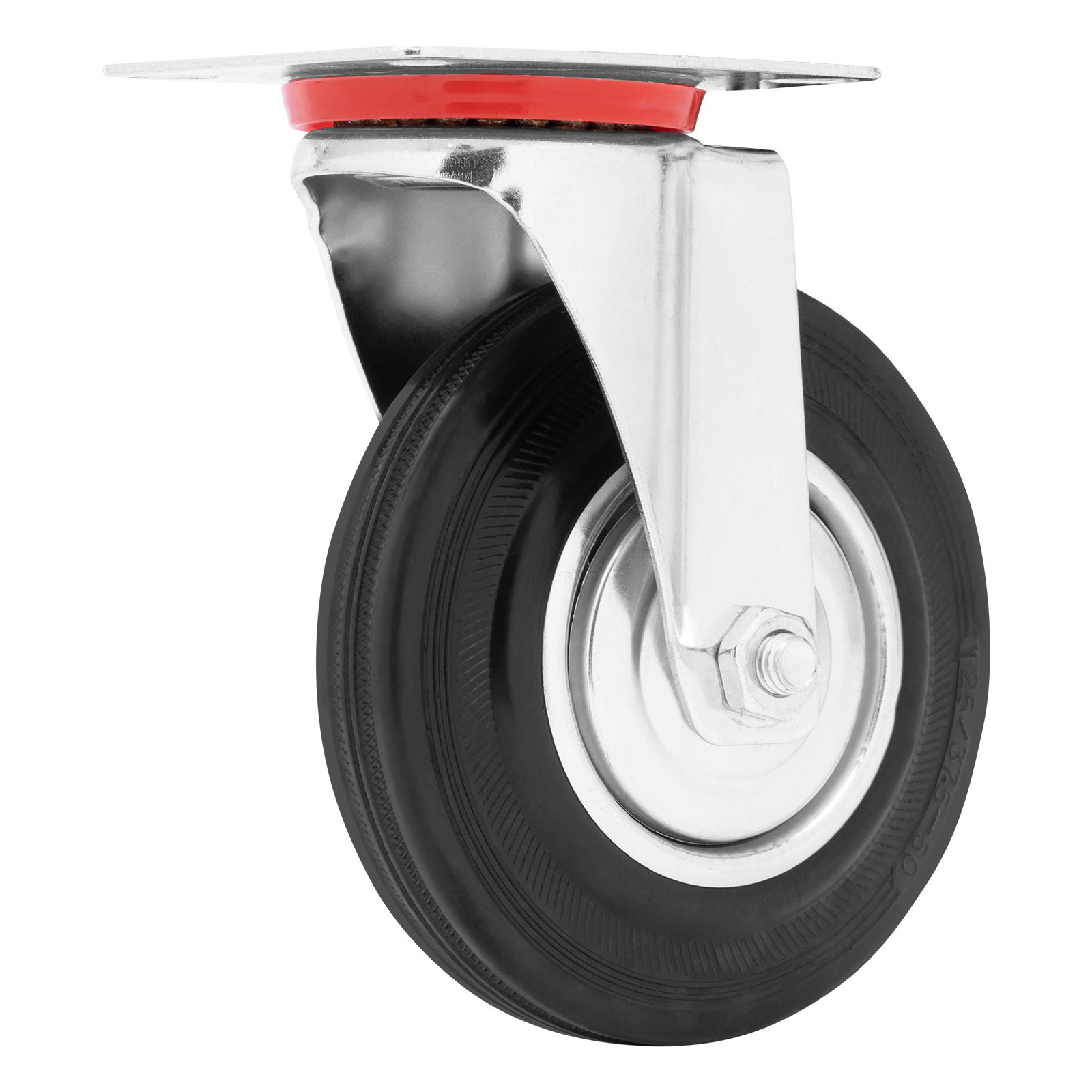 Колесо поворотное D 125 мм, крепление  платформенное Сибртех (68716)