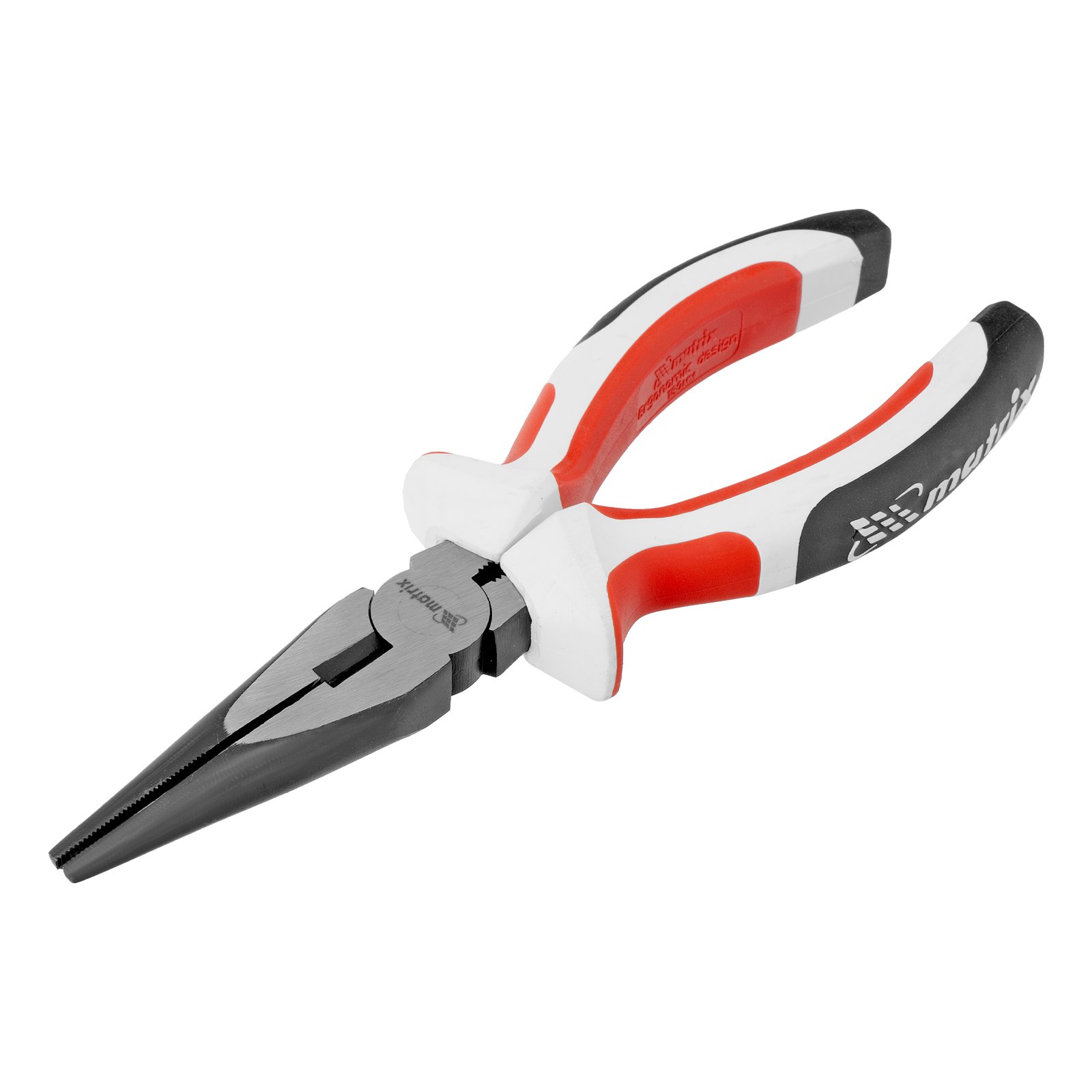 Длинногубцы прямые Premium, 180 мм, трехкомпонентные рукоятки Matrix (17186)