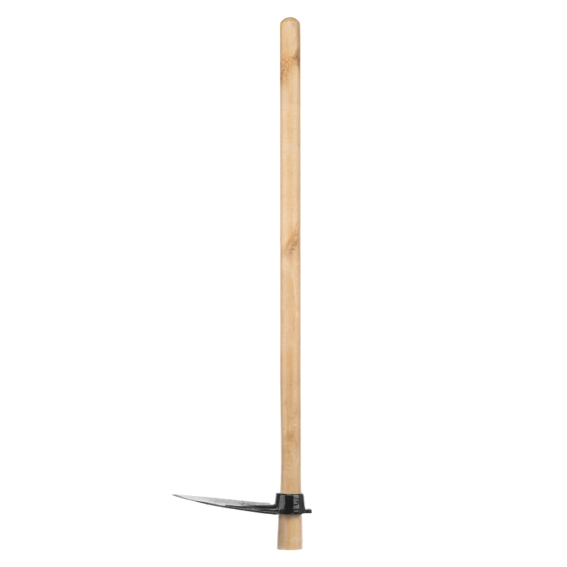 Кетмень остроконечный, 190 х 240 х 900 мм, цельнокованый, деревянный лакированный черенок, Сибртех (62369)