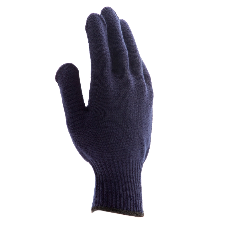 Перчатки трикотажные, акрил, ПВХ гель, "Протектор", синий, оверлок Сибртех (68665)