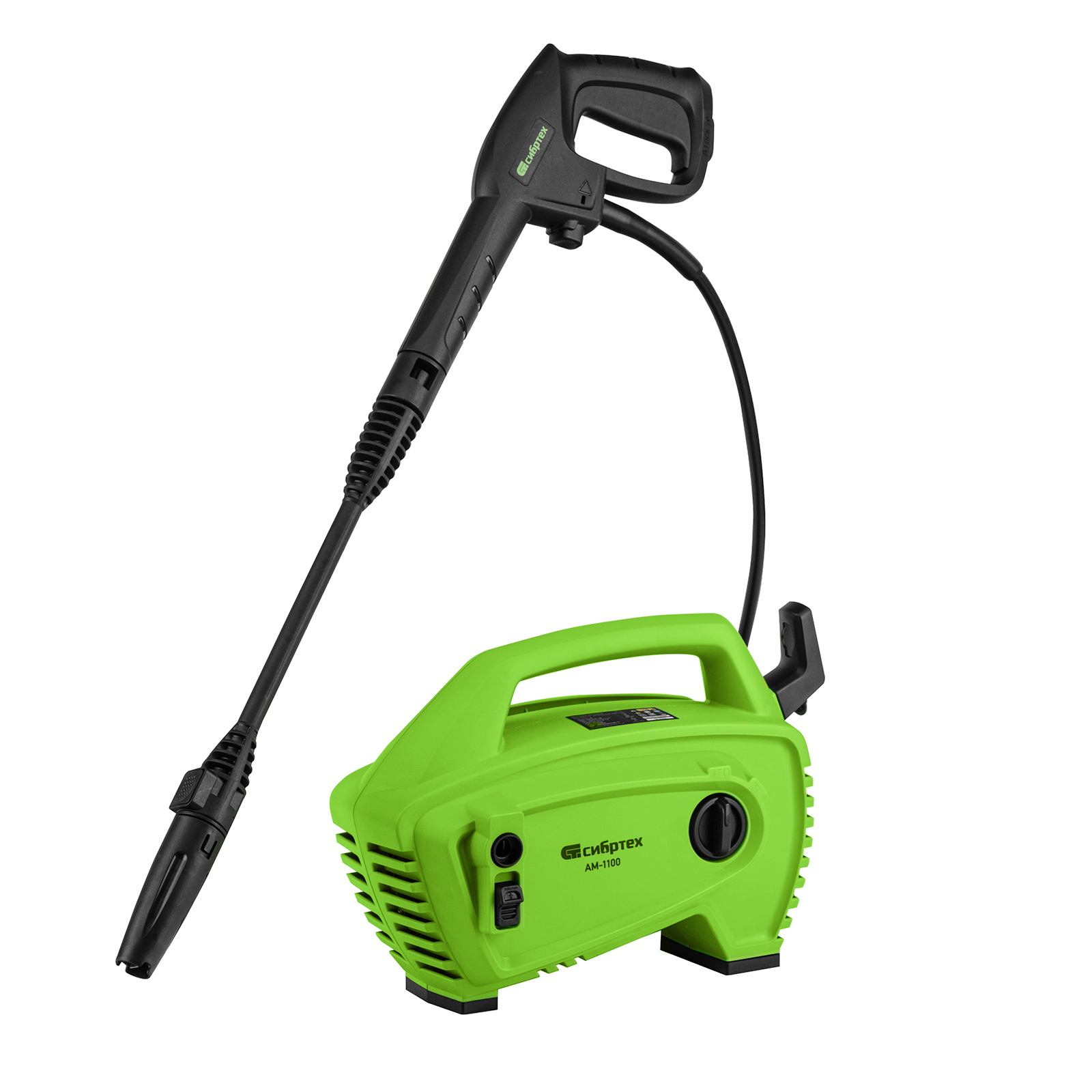 Моечная машина высокого давления АМ-1100, 1100 Вт, 90 бар, 280 л/ч, переносная Сибртех (58223)