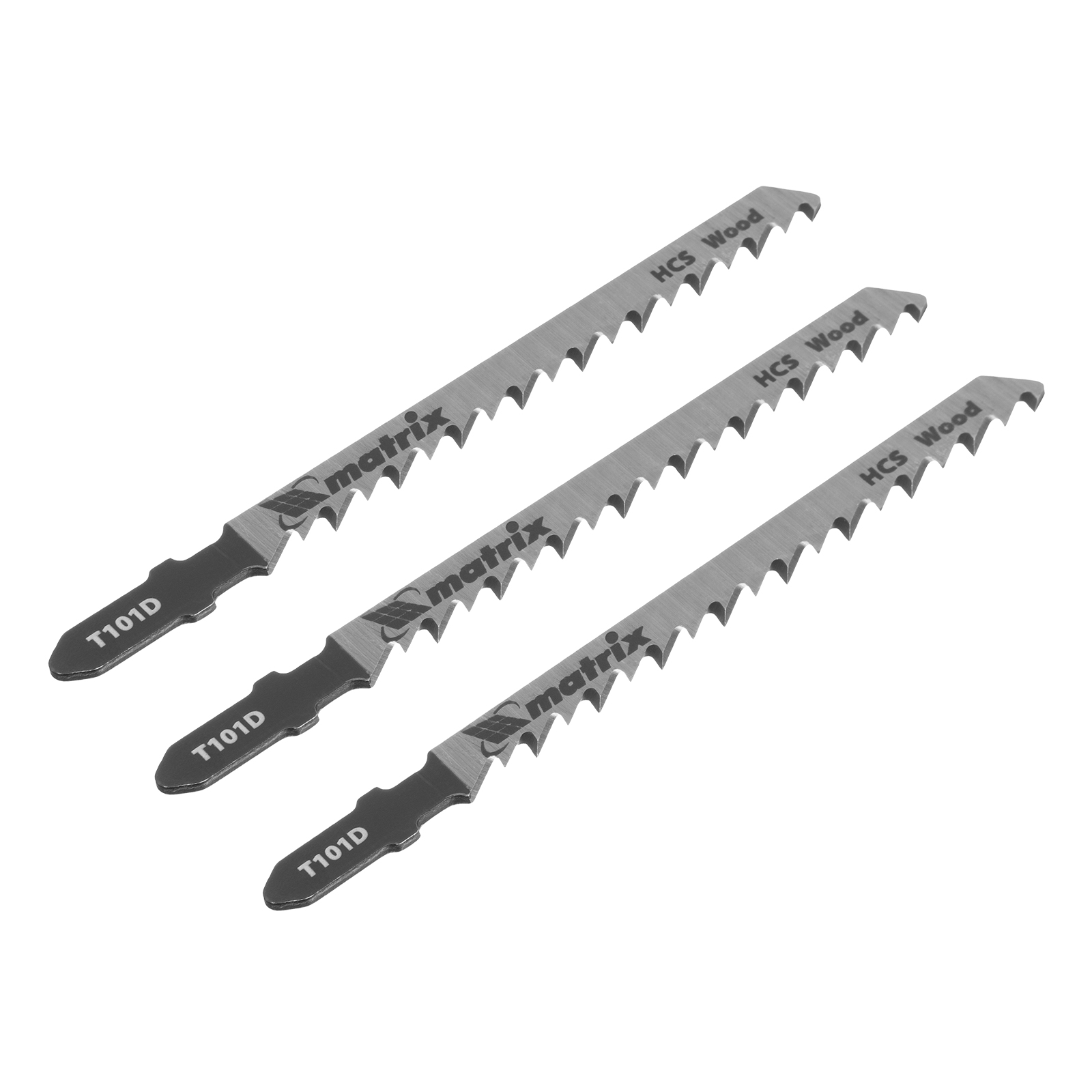 Полотна для электролобзика по дереву, 3 шт, T101D, 75 х 4.0 мм, HCS Matrix Professional (78202)